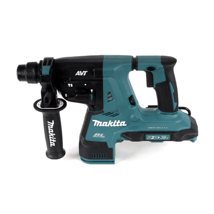 Taladro percutor a batería Makita DHR 280 CTJ 36 V (2x 18 V) 2,8 J SDS-plus sin escobillas + 2x batería 5,0 Ah + cargador doble + Makpac