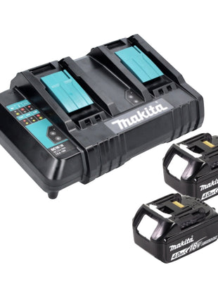 Makita DLM 382 CM2 batterie tondeuse 36 V ( 2x 18 V ) 38 cm 40 l + 2x batterie 4,0 Ah + double chargeur