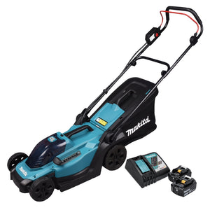 Makita DLM 330 RF2 Akku Rasenmäher 18 V 33 cm 30 l + 2x Akku 3,0 Ah + Ladegerät