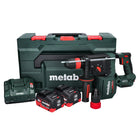 Metabo KH 18 LTX BL 28 Q Marteau perforateur sans fil 18 V 3 J SDS plus Brushless + 2x batterie 10,0 Ah + chargeur + metaBOX