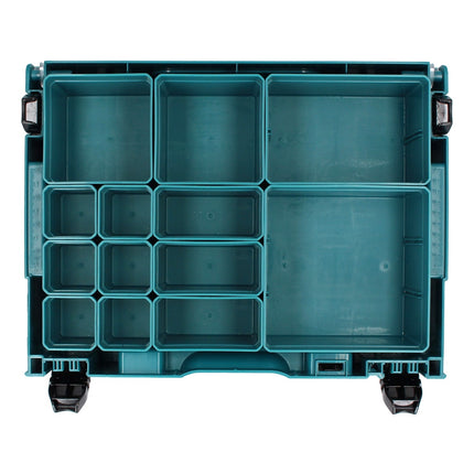 Makita MAKPAC 1 Organizer Set 2x Kleinteilekoffer 395 x 295 x 110 mm ( 2x 191X80-2 ) mit 13x Boxeinsatz