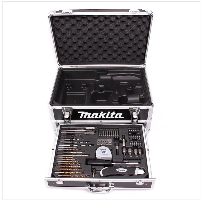 Makita Alu Werkzeug Schubladen Koffer inkl. 59 tlg. Werkzeugset mit Einlage für 12V Modelle - Toolbrothers