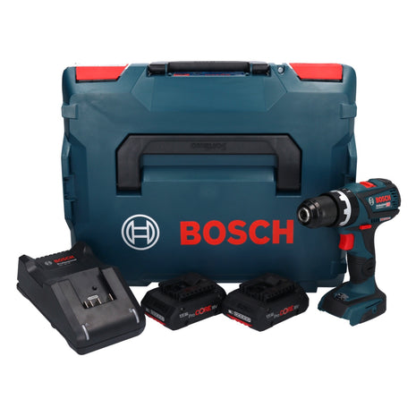 Bosch GSB 18V-60 C Taladro percutor inalámbrico profesional 18 V 60 Nm sin escobillas + 2x batería ProCORE 4,0 Ah + cargador + L-Boxx