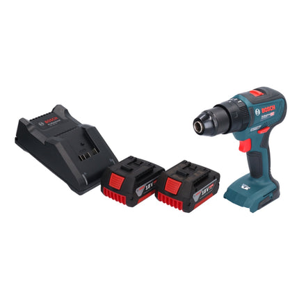 Bosch GSB 18V-55 Professional Akku Schlagbohrschrauber 18 V 55 Nm Brushless + 2x Akku 5,0 Ah + Ladegerät - Toolbrothers