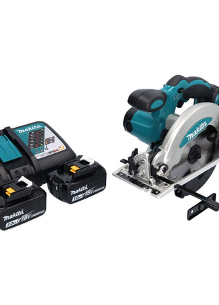 Makita DSS 610 RF Akku Handkreissäge 18 V 165 mm + 2x Akku 3,0 Ah + Ladegerät