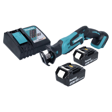 Sega alternativa a batteria Makita DJR 185 RF 18 V + 2x batteria ricaricabile 3,0 Ah + caricabatterie