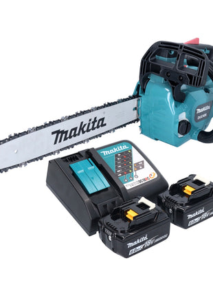 Motosierra a batería Makita DUC 406 RGB 36 V (2x 18 V) 40 cm sin escobillas + 2x batería 6,0 Ah + cargador