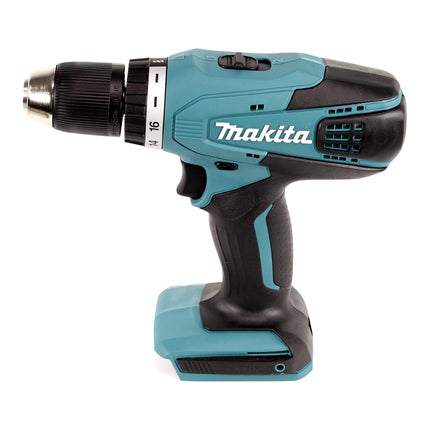 Taladro atornillador a batería Makita DF 457 DWE 18 V 42 Nm Serie G + cortasetos a batería Makita UH 522 DZ + 2 baterías de 1,5 Ah + cargador + juego de brocas de 101 piezas + maletín