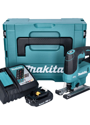 Makita DJV 184 RA1J Akku Pendelhub Stichsäge 18 V Brushless + 1x Akku 2,0 Ah + Ladegerät + Makpac