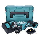 Makita DJR 185 RA1J sierra recíproca sin cable 18 V + 1x batería 2.0 Ah + cargador + Makpac