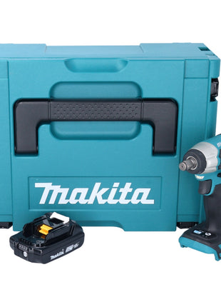 Makita DTW 181 A1J Akku Schlagschrauber 18 V 210 Nm 1/2" Brushless + 1x Akku 2,0 Ah + Makpac - ohne Ladegerät