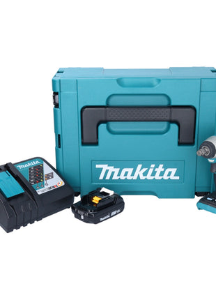 Makita DTW 181 RA1J Atornillador de impacto inalámbrico 18 V 210 Nm 1/2" sin escobillas + 1x batería 2,0 Ah + cargador + Makpac