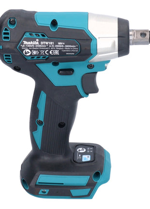 Makita DTW 181 RA1 Atornillador de impacto inalámbrico 18 V 210 Nm 1/2" sin escobillas + 1x batería 2,0 Ah + cargador