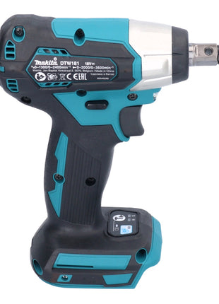 Makita DTW 181 RF Atornillador de impacto inalámbrico 18 V 210 Nm 1/2" sin escobillas + 2x baterías 3,0 Ah + cargador