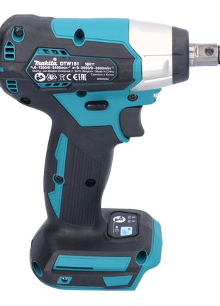 Makita DTW 181 RM1 Atornillador de impacto inalámbrico 18 V 210 Nm 1/2" sin escobillas + 1x batería 4,0 Ah + cargador