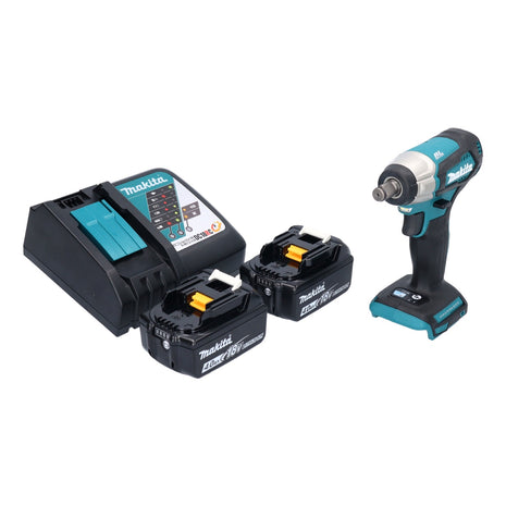 Makita DTW 181 RM akumulatorowy klucz udarowy 18 V 210 Nm 1/2" bezszczotkowy + 2x akumulator 4,0 Ah + ładowarka