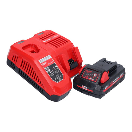 Amoladora angular a batería Milwaukee M18 FSAGV115XPDB-301 18 V 115 mm sin escobillas + 1x batería 3,0 Ah + cargador