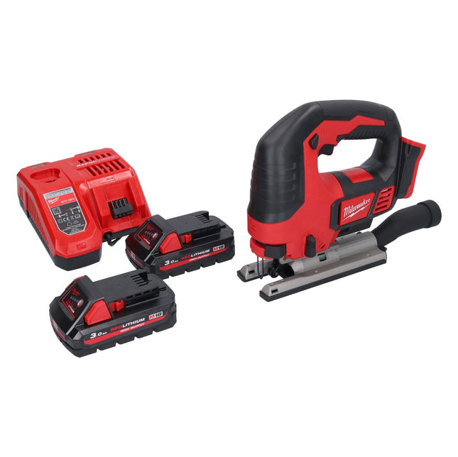 Sierra de calar sin cable Milwaukee M18 BJS-302 18 V + 2x batería recargable 3,0 Ah + cargador
