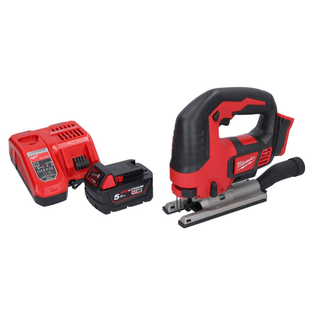 Sierra de calar sin cable Milwaukee M18 BJS-501 18 V + 1x batería 5.0 Ah + cargador