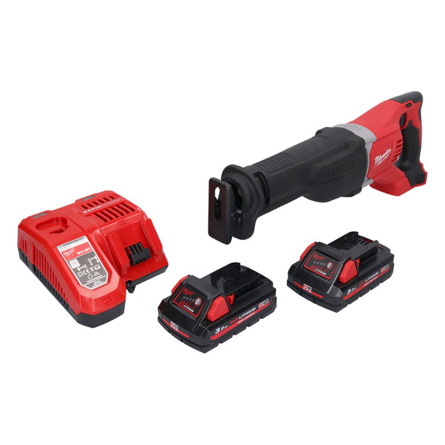 Milwaukee M18 BSX-302 cordless Recipro reciprocating saw 18 V + 2x battery 3.0 Ah + charger