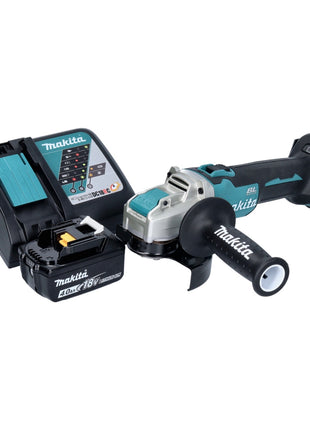 Makita DGA 521 RM1X1 amoladora angular a batería 18 V 125 mm X-LOCK sin escobillas + 1x batería 4,0 Ah + cargador