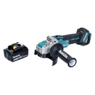 Makita DGA 521 G1X1 Amoladora angular sin cable 18 V 125 mm X-LOCK Brushless + 1x batería recargable 6,0 Ah - sin cargador