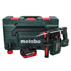 Metabo KH 18 LTX BL 24 Q Martello combinato a batteria 18 V 2,2 J + 1x batteria 8,0 Ah + metaBOX - senza caricatore
