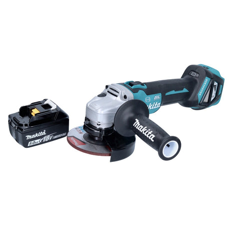 Smerigliatrice angolare a batteria Makita DGA 513 T1 18 V 125 mm brushless + 1x batteria ricaricabile 5,0 Ah - senza caricabatterie