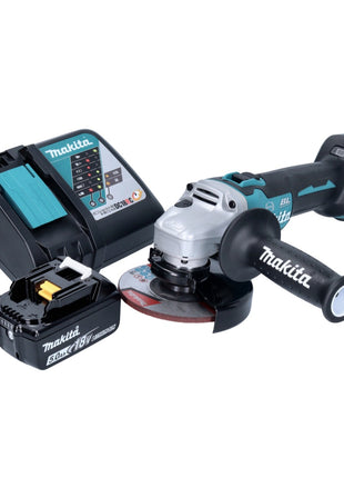 Makita DGA 513 RT1 Meuleuse d'angle sans fil 18 V 125 mm Brushless + 1x batterie 5,0 Ah + chargeur