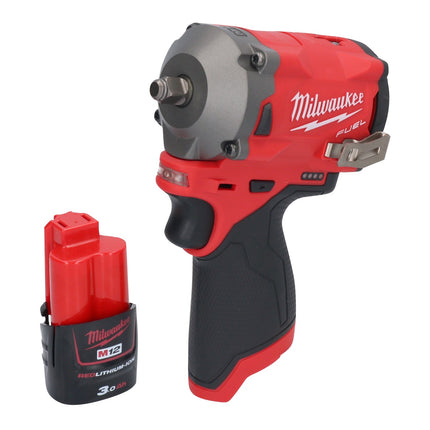 Milwaukee M12 FIW38-301 Llave de impacto sin cable 12 V 339 Nm 3/8" sin escobillas + 1x batería recargable 3,0 Ah - sin cargador