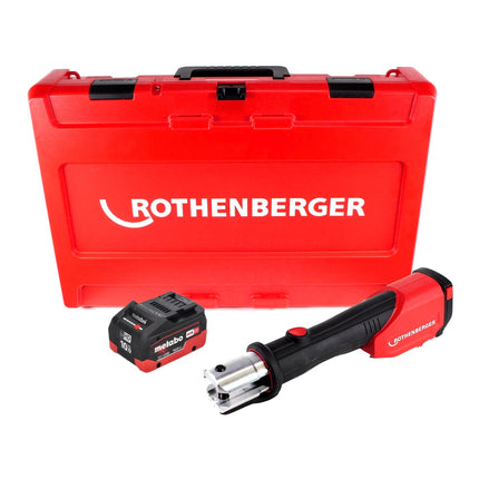 Rothenberger ROMAX 4000 prensadora a batería 18 V electrohidráulica + 1x batería 10,0 Ah CAS + maletín - sin cargador
