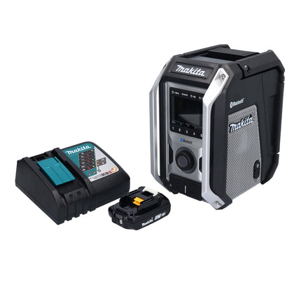 Makita DMR 114 RA1B Akku Radio 12 V - 18 V Bluetooth IP65 + 1x Akku 2,0 Ah + Ladegerät