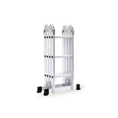 HAUSHALT Leiter BL-403B, 4-teilige Mehrzweckleiter aus Aluminium, 95 - 346 cm, max. 150 kg, Universal verwendbar ( 000051336056 ) - Toolbrothers