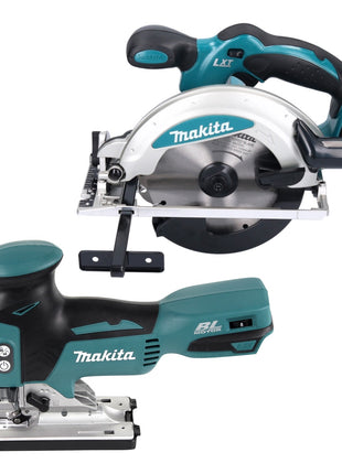 Makita DLX 4163 TX1 Akku Kombo Kit 18 V DDF 485 + DJV 181 + DSS 610 + DTD 156 + 2x Akku 5,0 Ah + Ladegerät + Tasche