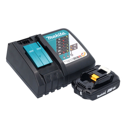 Makita DMR 055 RA1 radio a batteria 18 V FM con lanterna a 360° + 1x batteria ricaricabile 2,0 Ah + caricabatterie