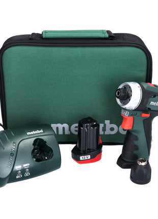 Taladro atornillador a batería Metabo PowerMaxx BS 12 V 34 Nm + 1x batería 2,0 Ah + cargador + bolsa (600079500)