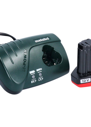 Akumulatorowa wiertarko-wkrętarka Metabo PowerMaxx BS 12 V 34 Nm + 1x akumulator 2,0 Ah + ładowarka + torba ( 600079500 )