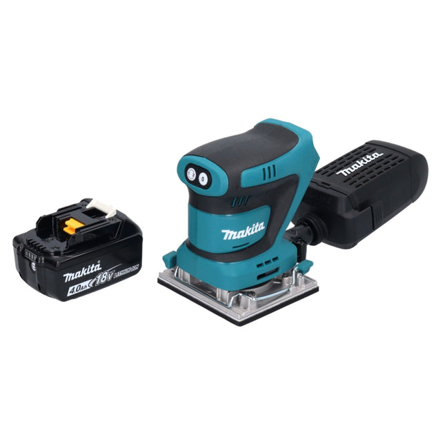 Levigatrice vibrante a batteria Makita DBO 482 M1 18 V 112 x 102 mm + 1x batteria 4,0 Ah - senza caricabatterie
