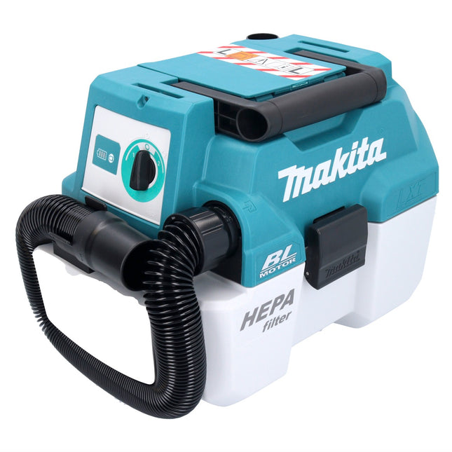 Aspiratore a batteria Makita DVC 750 LZ LXT 18 V 67 mbar 7,5 l Brushless Solo - senza batteria, senza caricabatterie