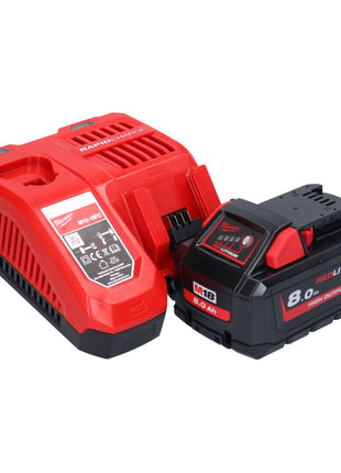 Meuleuse d'angle sur batterie Milwaukee M18 FSAGV115XPDB-801 18 V 115 mm sans balais + 1x batterie 8,0 Ah + chargeur