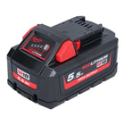 Milwaukee M18 HB 5.5 rechargeable battery 18 V 5.5 Ah / 5500 mAh Li-Ion High Output ( 4932464712 ) with charge level indicator