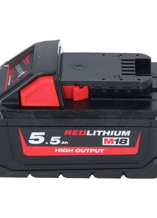 Milwaukee M18 HB 5.5 rechargeable battery 18 V 5.5 Ah / 5500 mAh Li-Ion High Output ( 4932464712 ) with charge level indicator