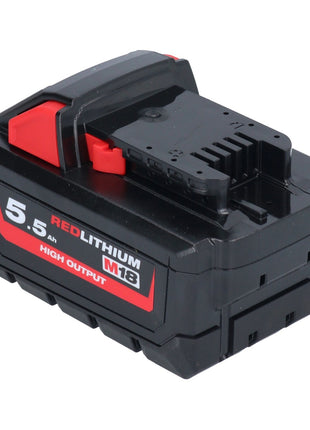 Milwaukee M18 HB 5.5 rechargeable battery 18 V 5.5 Ah / 5500 mAh Li-Ion High Output ( 4932464712 ) with charge level indicator