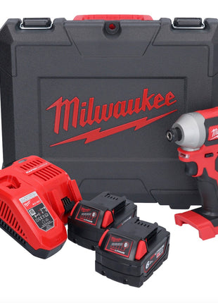 Milwaukee M18 CBLID-602C Akku Schlagschrauber 18 V 180 Nm 1/4" Brushless + 2x Akku 6,0 Ah + Ladegerät + Koffer