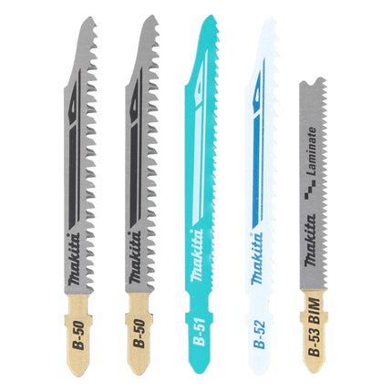 Makita DJV 180 ZJ Scie sauteuse sans fil 18 V + 5 pcs. jeu de lames de scie sauteuse + Makpac - sans batterie, sans chargeur