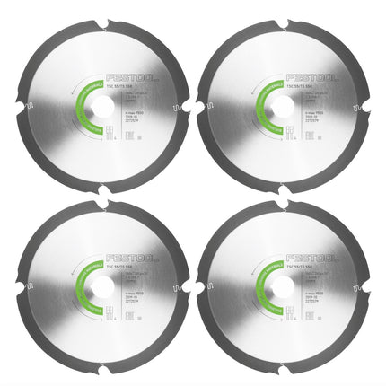 Festool 4x lame de scie diamantée 160 x 2,2 x 20 mm DIA4 pour TS 55 R et TSC 55 ( 4x 201910 )