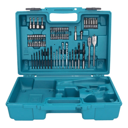 Makita DDF 484 RT1X1 taladro atornillador inalámbrico 18 V 54 Nm + 1x batería 5,0 Ah + cargador + set de accesorios 74 piezas + estuche
