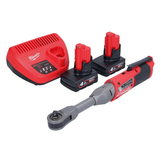 Milwaukee M12 FIR38LR-402 Grzechotka akumulatorowa 12 V 75 Nm 3/8" + 2x akumulator 4,0 Ah + ładowarka