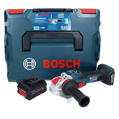 Bosch GWX 18V-15 SC Smerigliatrice angolare professionale a batteria 18 V 125 mm BITURBO X-LOCK + 1x batteria ricaricabile ProCORE 8,0 Ah + L-BOXX - senza caricabatterie