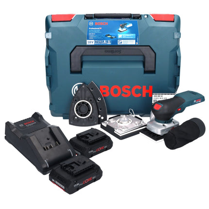 Bosch GSS 18V-13 Akku Schwingschleifer 18 V + 2x ProCORE Akku 4,0 Ah + Ladegerät + L-BOXX